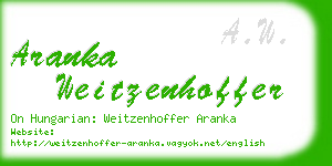 aranka weitzenhoffer business card